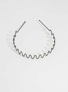 Set de 3 bandas de pelo invisibles para hombre con patrón de ola, adecuadas para uso diario, fitness, deporte, prendas para la cabeza, diademas, aros para el cabello