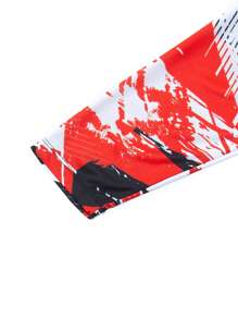 TELEYI RAC 车队越野摩托车赛车服，100% 涤纶透气吸湿长袖 V 领上衣，插肩袖设计，适合骑行、徒步和户外活动 - 激光切割印花设计，摩托车骑行装备春季款 - 彩色 - 查看 7