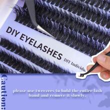 560pcs High Capacity Eyelash Extension Kit - DIY Eyelash Extension, Includes 30D, 40D, 60D, 80D Lash Clusters, D Curl Mink-Like Individual Lashes, 10-18mm Mixed Length Lashes - D - 查看 9