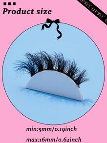 7 对拉长眼部、5D 浓密、卷曲蓬松的假睫毛