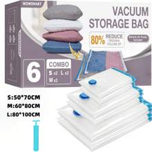 20pcs Vacuum Storage Bags, 7 Size Options, Space Saving Seal Bags For Clothes, Pillows, Quilts, Blankets, Bedding, Vacuum Compression Bags With Air Pump, Saves Clothes And Dorm Space - Multicolor - View 18
