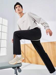 2 buc pantaloni casual confortabili pentru bărbați cu buzunare cu fermoar, pantaloni sport tricotați cu picior drept pentru ieșiri de primăvară și toamnă