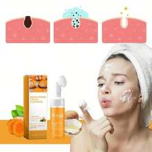 Turmeric Face Wash Duo - 2 Bottles, Deep Cleansing & Blemish Reduction, Hydrating And Brightening For All Skin Types.Hydrating Turmeric Face Wash – Perfect Mother's Day Gift - Orange - View 4