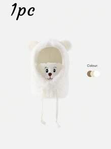 Little Bear Hat Warm And Cold Proof Fashion Hoodie, Neck Mask, One Piece Thick Ear Protection Hat For Autumn And Winter, Riding Headset Windproof Ear Hood Hat, Suitable For Wearing Outside
