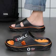 Pantoffeln für Herren Sommer 2025 neuer Stil, Outdoor Dicker Sohle Rutschfeste Sandalen, modische Paar Fahren Strand Dual-Use Komfortable Sandalen