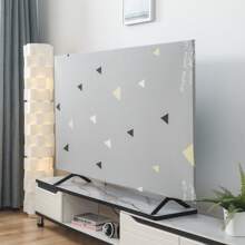 Vỏ bọc chống bụi co giãn in hình cho TV LCD, vỏ bọc chống bụi cho màn hình TV treo tường, dễ lắp đặt, chống bám bẩn, trang trí nhà bếp, đồ dùng gia đình, quà tặng Ngày của Mẹ, trang trí phòng ngủ, sân vườn, trang trí nhà bếp, mùa hè, bãi biển, đồ dùng du lịch, trang trí phòng, mềm mại, tốt nghiệp - Vỏ chống bụi màu xám đen - Xem 5