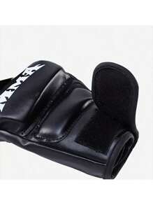 1 pieza Guantes de boxeo para adultos, guantes con media-palma sin dedos con garra de tigre MMA acolchados, ideales para regalos de cumpleaños, Navidad, fiestas