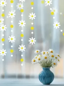 4M/13.12FT Korean Ins Style Daisy Banner - Flower Garland Birthday Party Decorations, Room Wall Hanging Ornaments, Creative Festive Atmosphere Decor