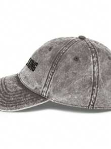 Gorra de papá estilo vintage gris KING JESUS unisex con el logotipo "Rey Jesús" en el centro