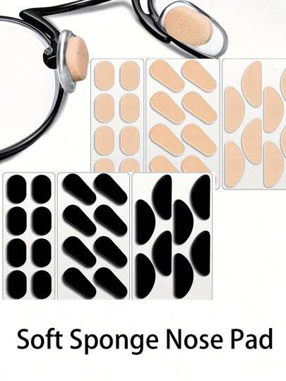 Soft Foam Nose Pads - Self-Adhesive, Non-Slip, Comfortable, Suitable For Eyeglasses, Sunglasses And Reading Glasses