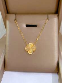 1 Piece Delicate Four Leaf Clover Minimalist Necklace S925or925 Sterling Silver Simple Elegant Ladies Necklace,Delicate Jewelry Gifts,Party Gifts,Birthday Gifts,Dating Essential - Four Leaf Clover Necklace - View 2