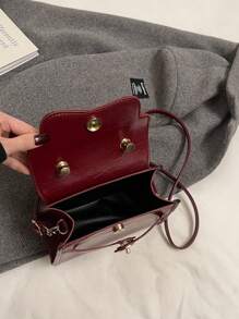Minimalist Style Flap Square Bag, Vintage Oil Pattern Simple Handbag, Fashionable Versatile Shoulder & Crossbody Bag For Women, Best Mother's Day Gifts Women