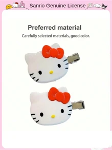 Sanrio 2 stuks Hello Kitty officiële authentieke haarspeldjes – schattige cartoon haaraccessoires, perfect cadeau voor familie, vrienden en klasgenoten