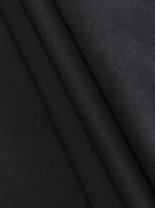 Playera deportiva de manga corta de verano para hombre con cuello redondo y estampado de alas, cómoda y versátil1pc de camiseta de 100% algodón con estampado digital - Negro - Ver 7