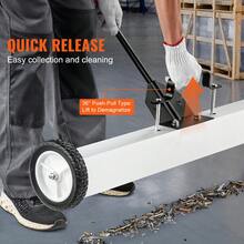 15-Inch Or 24-Inc Or 36-Inc Magnetic Sweeper With Wheels, 8 Lbs Or 50 Lbs Or 55 Lbs Capacity, With Telescoping Magnetic Pickup Tool, Adjustable Handle, Magnetic Pickup Sweeper To Pick Up Nails And Screws, For Workshop, Garage, Yard - 36 x 3.2in-55 lbs Capacity - 查看 4