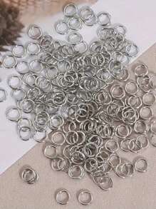 200/1230 pièces Anneaux ouverts en acier inoxydable - Anneaux fendus connecteurs pour la fabrication de bijoux, colliers, bracelets, fournitures pour petites entreprises - Facile à utiliser, polyvalent et