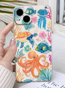 Funda de teléfono de verano 1 pieza, de alta transparencia, con patrón de tortuga y estrella de mar, protección reforzada contra golpes, compatible con iPhone 16/16 Pro/16 Plus/16 Pro Max, iPhone 15 Pro Max, iPhone P13, P14, P11, P12, XS, XR, 7/8, 7/8 Plus, Galaxy S2, A50, A12, A32, A52, A72, A51, A21S, A13, A14, S22 Ultra, S23, A33, A53, S20 FE, Mi 11 Youth, Mi 12 Pro, Mi 12/12X, Note 11, 9A, 9C, Poco X3 NFC, Redmi 10, Redmi 9, Note 9, 12C, Note 11 Pro, Redmi 10C, Note 8 Pro
