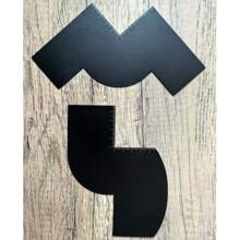 lyanxinlei Plantilla profesional de barbero para la línea del cabello - Herramienta reutilizable para contornear con guía de medición, plantilla para degradado y perfilado, plantilla para pulverizar color en el cabello para líneas precisas - Herramientas de corte y accesorios de peinado para barberos - Negro - Ver 11