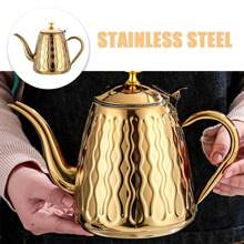 2pcs Cabilock Tea Kettle For Stovetop Gooseneck Pour Over Coffee Kettle Stainless Steel Boiling Kettle Teapot For Tea And Coffee Golden