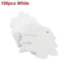 100 Piezas/pack Etiquetas De Ropa Con Forma De Corazón/redondas/florales, Colores Marrón/blanco/negro Opcionales, Se Utiliza Para Ropa, Cocina, Horneado, Etiqueta En Blanco