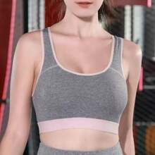 Top Gym Swimmer Suplex Open Back With Padded Fitness TOP438 - Màu Hồng baby - Xem 5