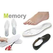1Pair Memory Foam Insoles Shoe Comfort Unisex Size Cushion Feet Pad Heel Shock Super Soft Replacement Innersoles For Slippers Sneakers Running Shoes Boots Liners Comfort Cushioning Shoe Insert White