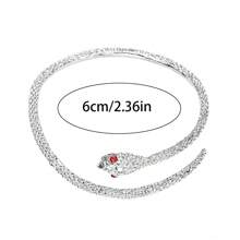 1pc Punk Snake Shape Bracelet For Women Fashion Simple Silver Color Zirconia Adjustable Cuff Bracelet Wedding Jewelry Gifts