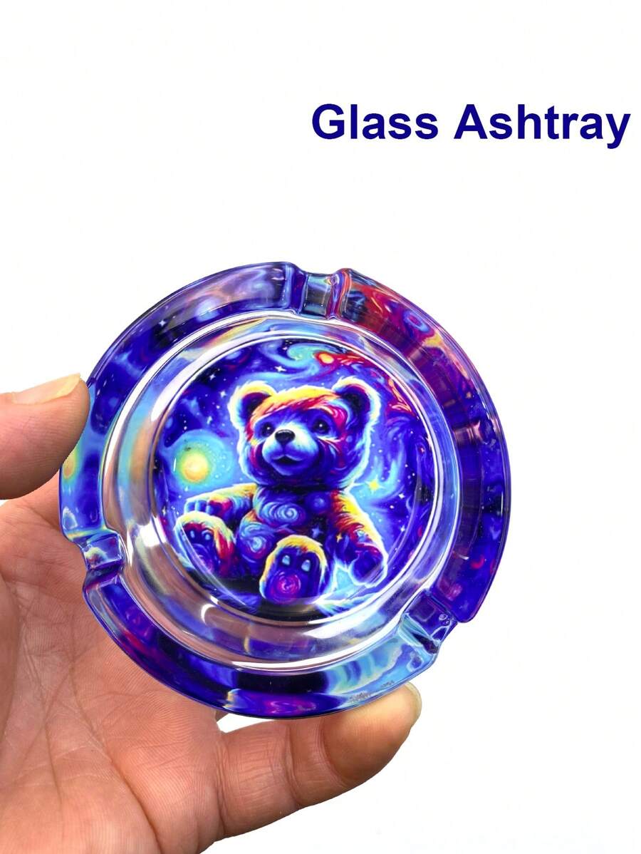 Glass Ashtray Diameter 85mm Slotted Ashtray Smoking Accessories Ashtray