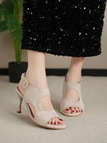 New Classic Beige High Heel Pointed Toe Casual Fashion Versatile Women Pumps, A Must-Have - View 5