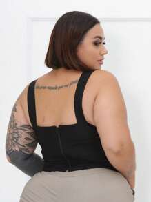 Plus Size Blouses - Black - View 3