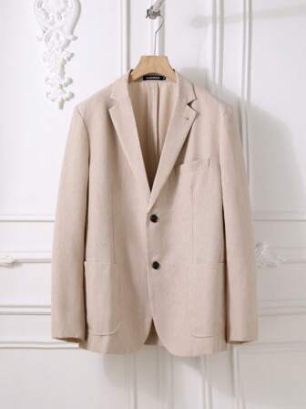 男士轻盈透气夏季亚麻西装外套