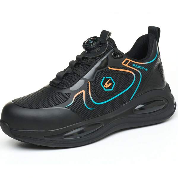 frysen frysen Scarpe da lavoro Uomo Scarpe antinfortunistiche Donna Scarpe leggere antiscivolo Punta in acciaio Scarpe antinfortunistiche comode e traspiranti con chiusura a torsione 37-46 EU