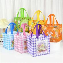 Easter Rabbit Non-Woven Bags Cartoon Bunny Egg Cookie Candy Gift Packaging Bags Shopping Bag Spring Easter Party Decoration Birthday Party Supplies