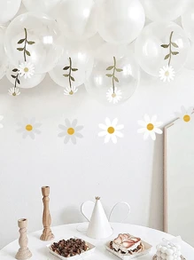 4M/13.12FT Korean Ins Style Daisy Banner - Flower Garland Birthday Party Decorations, Room Wall Hanging Ornaments, Creative Festive Atmosphere Decor