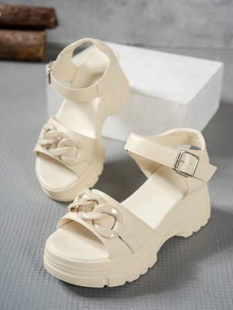 SHIHUA 女士厚底老爹运动凉鞋，高跟 8 厘米厚底休闲沙滩鞋，适合夏季搭配连衣裙，2025 年新款