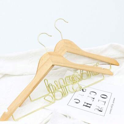 1 件迷你金属衣架，玩偶衣服挂饰，毛巾和衣架，字母婚礼装饰