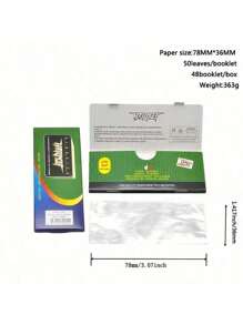 2/5Packs Clear Rolling Papers, 50/Volume, 1 1/4 Size TransparentRolling Papers.