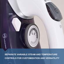 1Pc, Steam Iron For Clothes With Precision Thermostat Dial, Ceramic Coated Soleplate, 3-Way Auto-Off, Self-Cleaning, Anti-Calcium, Anti-Drip, Apartment Essentials, College Dorm Essentials, Back To School Supplies, Home Office Travel Accessories - US A Type Plug(110-127V) - View 7