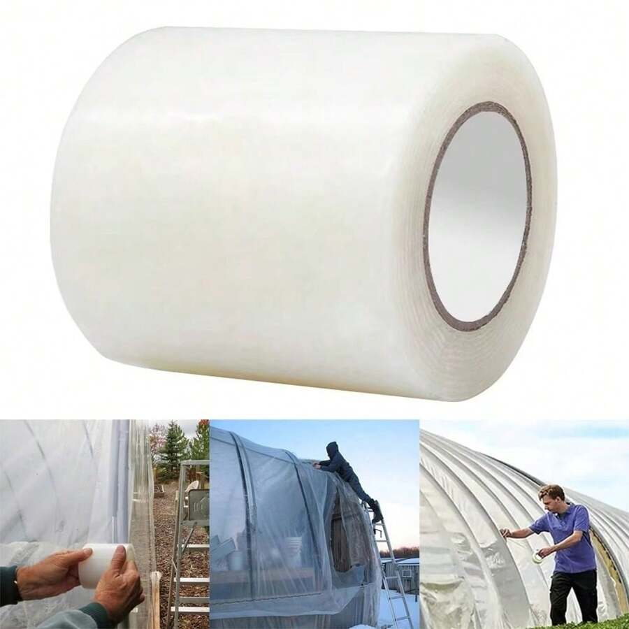 10M Film Repair Tape UV Resistant Transparent Greenhouse Repair Patch Strong Agriculture Garden Film Repair Adhesive Shed Tape