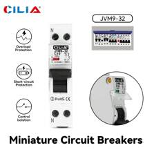 CILIA CILIA Interruttore automatico miniaturizzato 4 pezzi, DPN 1P+N 220V 1 modulo, 4,5KA 30MA C6/10/16/20/25/32