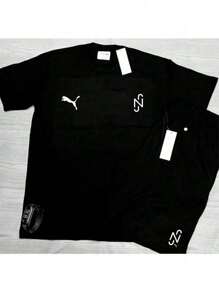 Conjunto Camiseta Algodão Shorts Leve Para Caminhada Fitness Praia Academia Treino Com Relógio Digital Premium Presente de Natal Festas Final de Ano