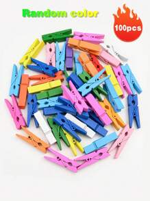 10 szt./20 szt./50 szt. Mini drewniane klipsy kolorowe klamerki do zdjęć i małe klamerki do klasy, tęczowe szpilki do klasy drewniane kołki do wieszania obrazów na ścianie pinezki drewniane klipsy, kolorowe drewniane spinacze do rękodzieła do wieszania/trzymania zdjęć, dekoracja imprezowa, zawieszka ścienna, rękodzieło DIY praca domowa szkoła dekoracja biura