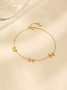 1 pièce Bracelet ajustable empilable avec nœud papillon pour femmes | Bijoux en argent sterling 925 hypoallergénique | Chaîne délicate romantique pour un port quotidien, mariage, fête | Boîte cadeau de Ramadan, bijoux fins