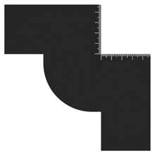 lyanxinlei Plantilla profesional de barbero para la línea del cabello - Herramienta reutilizable para contornear con guía de medición, plantilla para degradado y perfilado, plantilla para pulverizar color en el cabello para líneas precisas - Herramientas de corte y accesorios de peinado para barberos - Negro - Ver 16