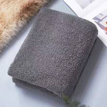 1 Stück 20 x 63 Zoll breiter Uni-DIY-Stoff, Teddy Kurzhaar Plüsch Dekorationsstoff, vorgeschnittene Oblongs für Heimwerken, Nähen, Quilten