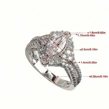 Elegant 925 Sterling Silver Moss Agate Ring – Quintessential Luxury & Nobility, Perfect Gift For Special Occasions, Elegant Engagement Ring - Sparkling Cubic Zirconia Luxurious Romantic Wedding Band For Women - Silver - View 3