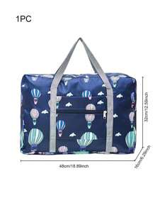 Multi-Function Portable Foldable Bag For Travel Storage Large Capacity Trolley Luggage Storage Bag - Navy Blue - View 3