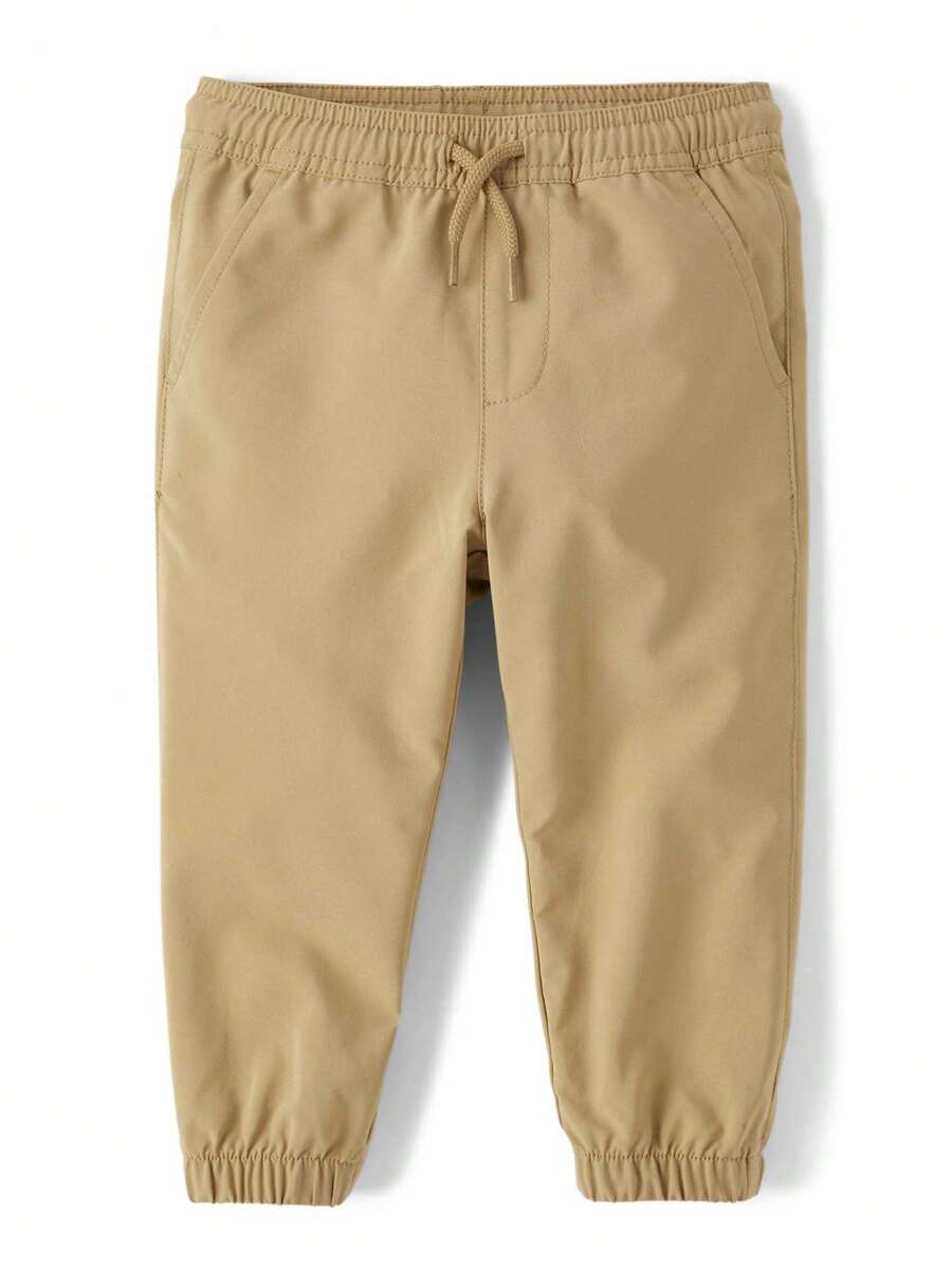 The Children's PLACE Pantalones jogger de secado rápido con cierre elástico para bebés y niños pequeños - LINO - Ver 1