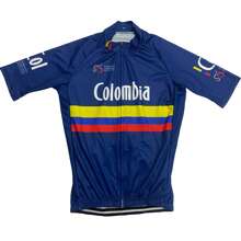 Colombia Sport Summer Cycling Short Sleeve Men Jerseys MTB Road Bicycle Clothes Ciclismo T-Shirt Sport Wear Motocross Mountain Bike Clothing - Blue - View 3