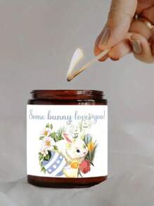 1pc Easter Scented Candle, Easter Cute Bunny Candle, Colorful Egg Scented Candle, Best Easter Gift For Friends, Scented Candle, Candle, Easter Candle, Candle,Candles, Gifts, Home Decor,Easter,Jar Candles , Ornaments, Decorations, Birthday Graduation